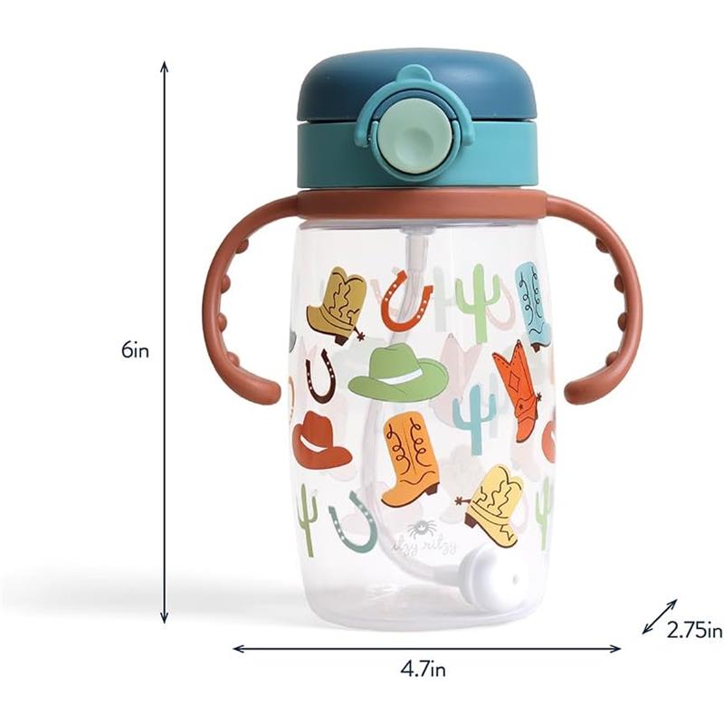 Itzy Ritzy - Itzy Sips Straw Cup With Snap-Close Lid, Giddy Up! Image 6