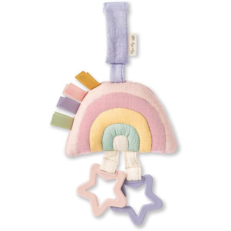 Itzy Ritzy - Jingle Pink Rainbow Attachable Travel Toy Image 1