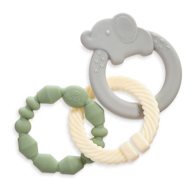 Itzy Ritzy - Linkable Teething Ring Set, Elephant Image 1