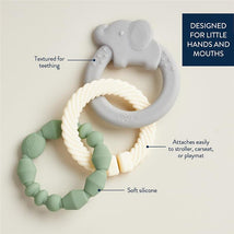 Itzy Ritzy - Linkable Teething Ring Set, Elephant Image 2