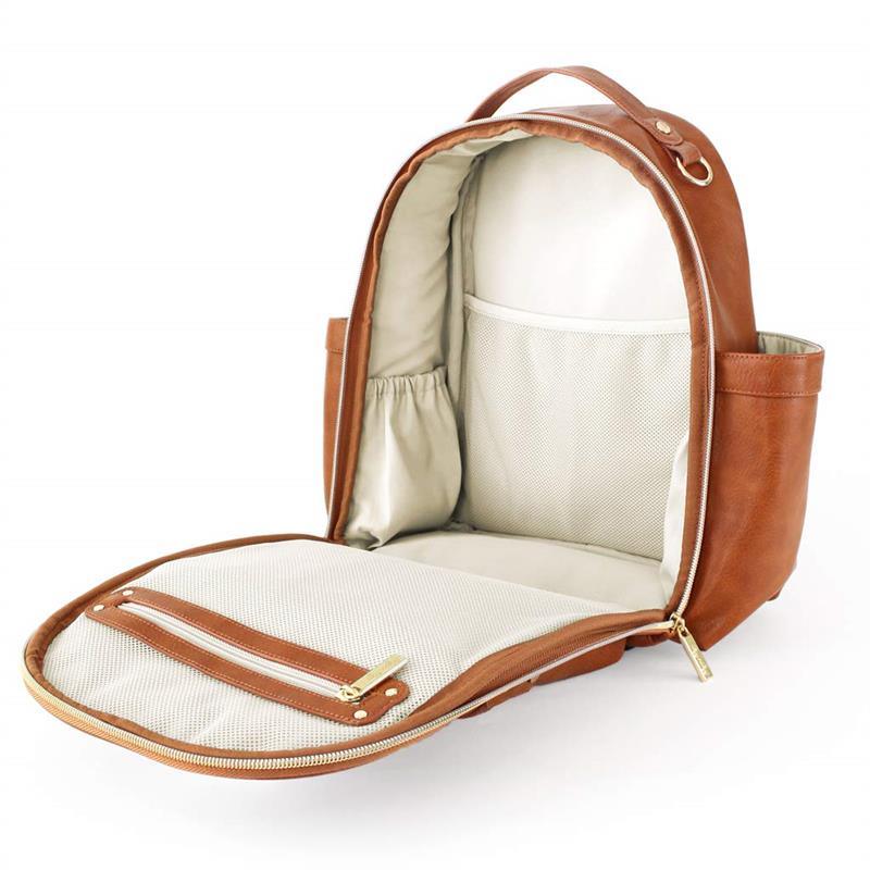 Itzy Ritzy - Chic Mini Diaper Bag Backpack with Vegan Leather, Cognac Image 3