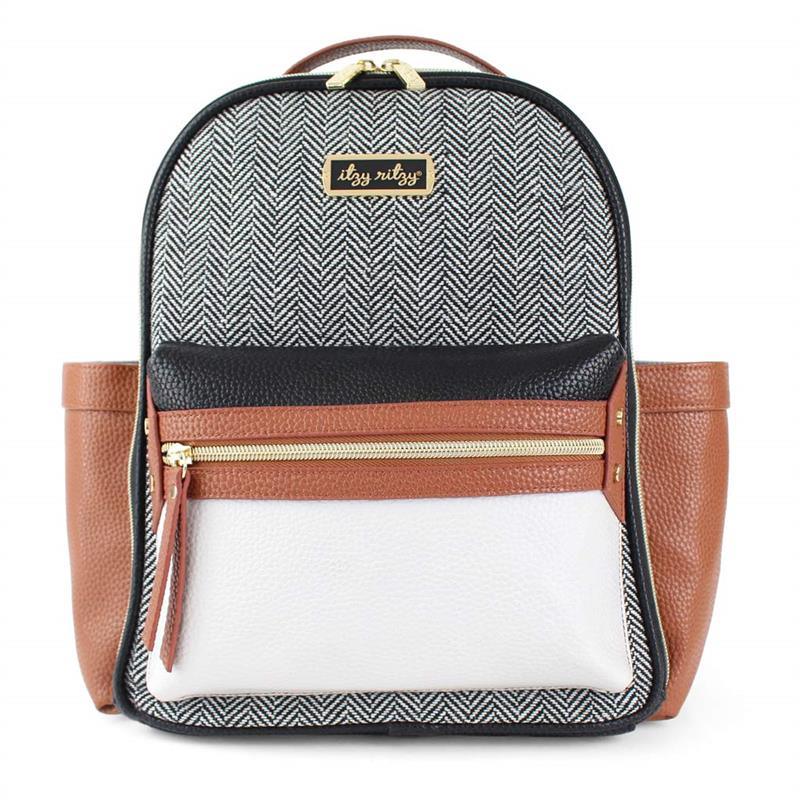 Itzy Ritzy - Diaper Bag Mini Backpack Coffee & Cream Image 1