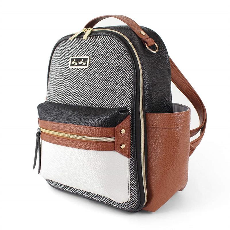 Itzy Ritzy - Diaper Bag Mini Backpack Coffee & Cream Image 2