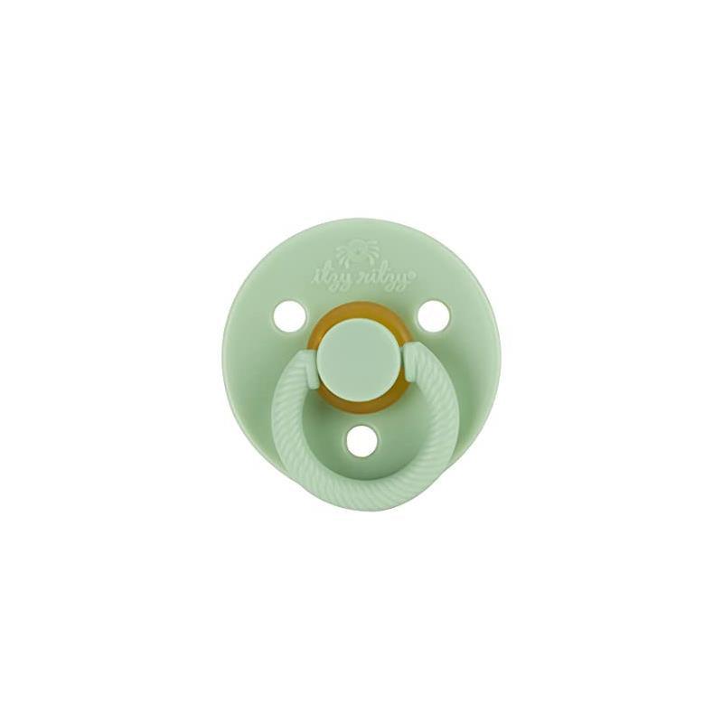Itzy Ritzy - 2Pk Mint & White Natural Rubber Pacifiers  Image 5