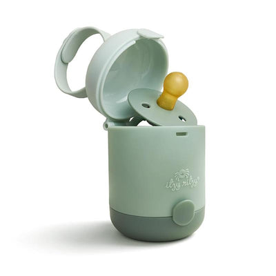 Itzy Ritzy Pacifier Holder - Dual-Sided Pacifier Case with Strap to Keep Clean & Dirty Pacifiers Separate, Paci Holder for Diaper Bag & Stroller (P Image 1