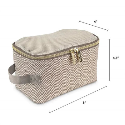 Itzy Ritzy - 3Pk Packing Cubes, Taupe Image 2