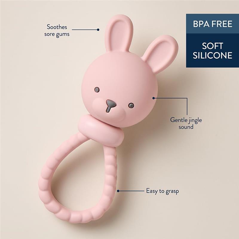 Itzy Ritzy - Pink Bunny Sweetie Rattle Image 4