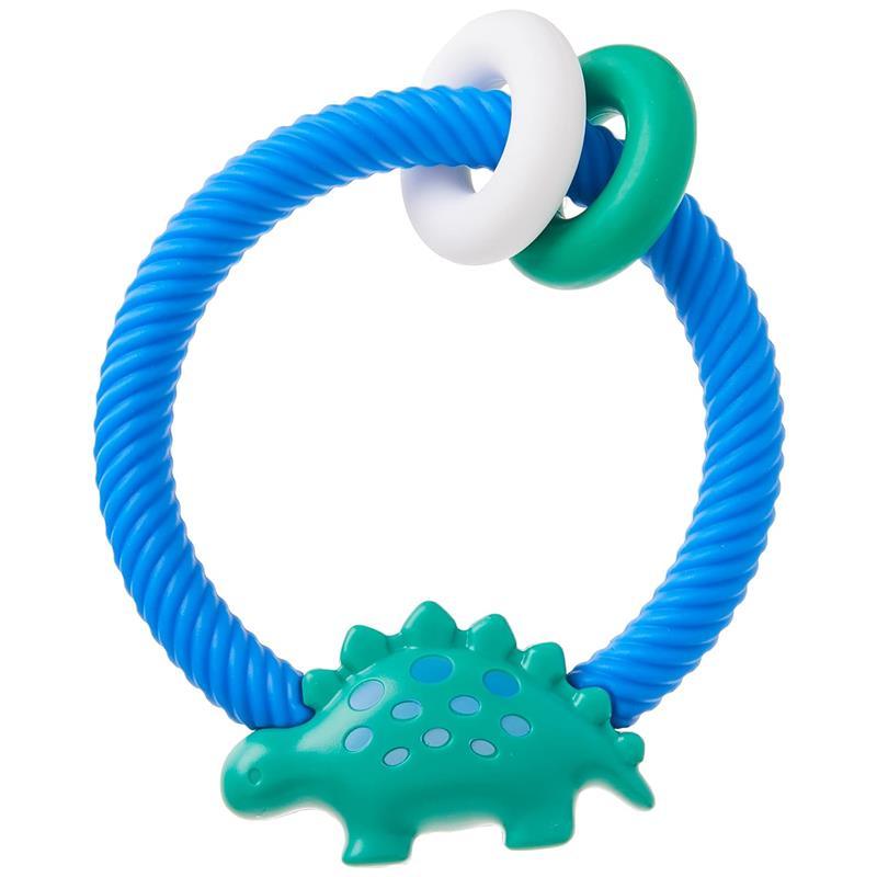 Itzy Ritzy Rattle With Teething Ring-Dinosaur Image 1