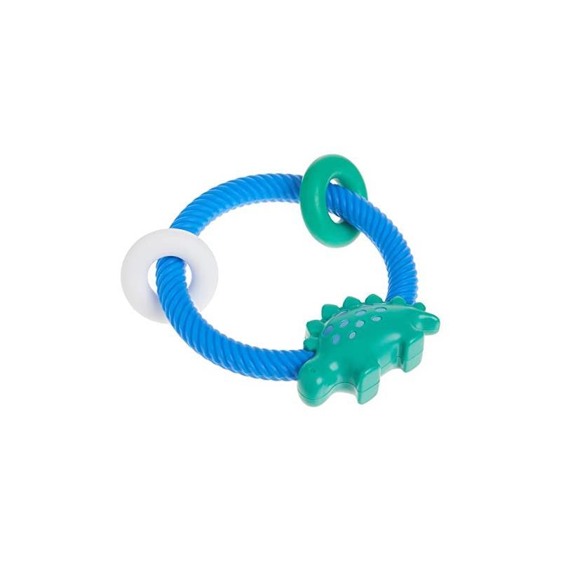 Itzy Ritzy Rattle With Teething Ring-Dinosaur Image 3