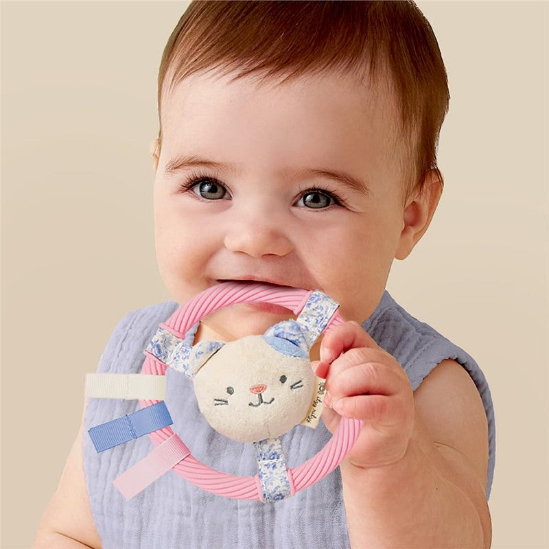 Itzy Ritzy Ring Pal Teething Ring with Plush Kitty Image 2