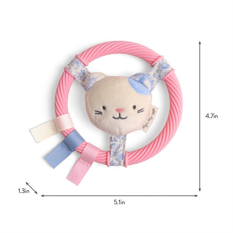 Itzy Ritzy Ring Pal Teething Ring with Plush Kitty Image 6