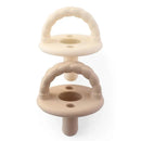Itzy Ritzy - Silicone Pacifier 2Pk, Toast And Buttercream Braids Image 1