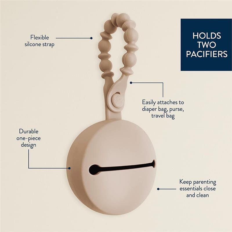 Itzy Ritzy - Silicone Pacifier Case, Toast Image 4
