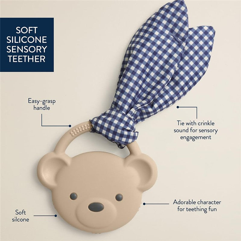 Itzy Ritzy Silicone Teether with Crinkle Tie - Bear Image 4