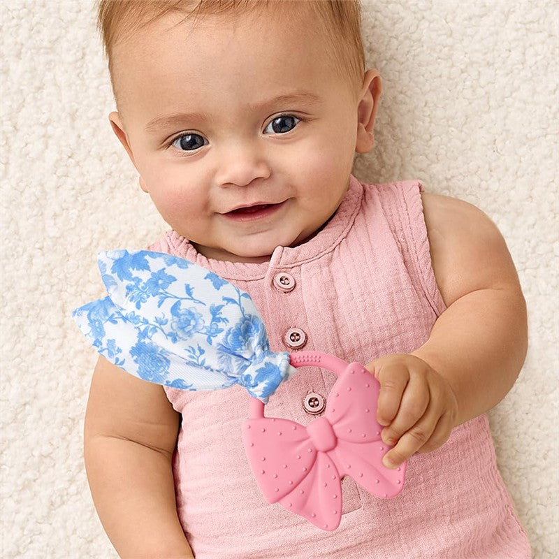 Itzy Ritzy Silicone Teether with Crinkle Tie - Bow Image 2