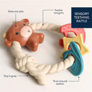 Itzy Ritzy - Silicone Teether with Rattle, Highland Cow Image 3