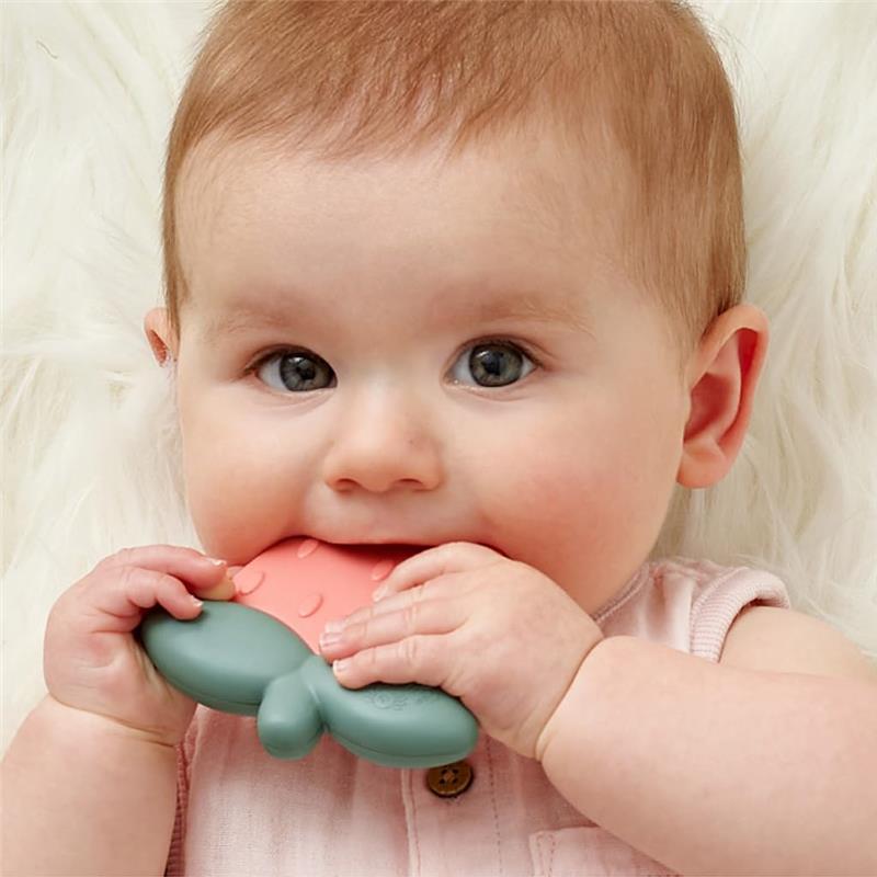 Itzy Ritzy - Silicone Teether With Rattle Sound Strawberry Image 2