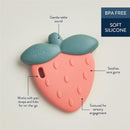 Itzy Ritzy - Silicone Teether With Rattle Sound Strawberry Image 3