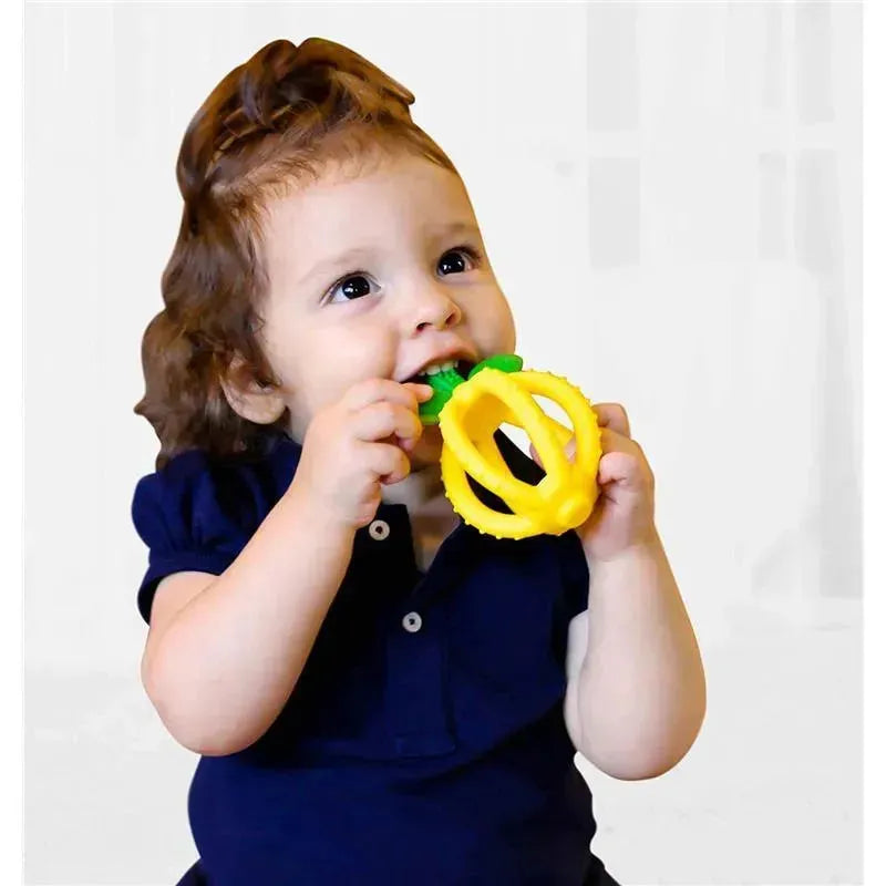Itzy Ritzy - Silicone Teething Ball Bitzy Biter, Lemon Drop Image 2