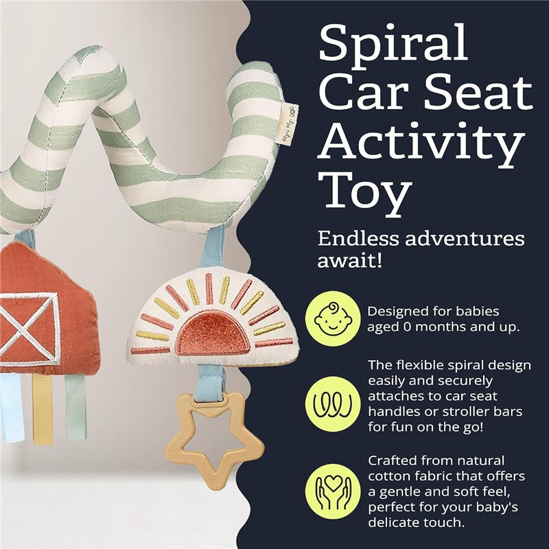 Itzy Ritzy Spiral™ Car Seat Activity Toy - Farm Image 5