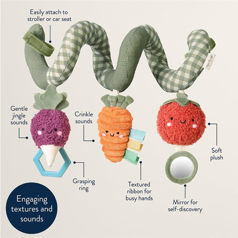 Itzy Ritzy - Spiral Car Seat & Stroller Activity Toy Veggie Image 3