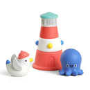 Itzy Ritzy - Stack & Squirt Bath Toy Set Nautical Image 1