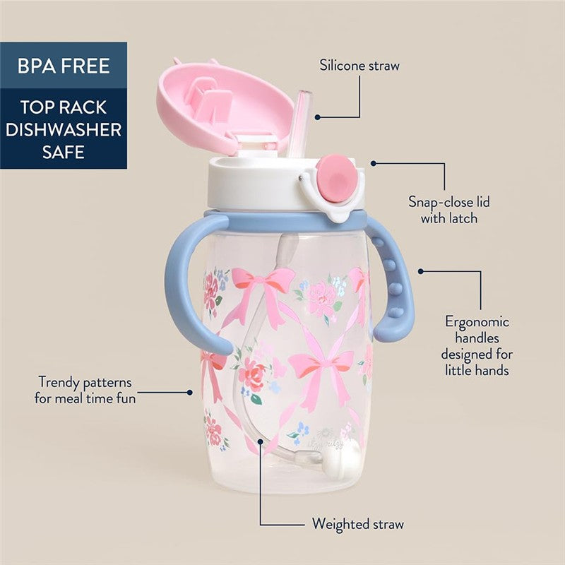 Itzy Ritzy Straw Sippy Cup - Ribbons & Roses Image 5