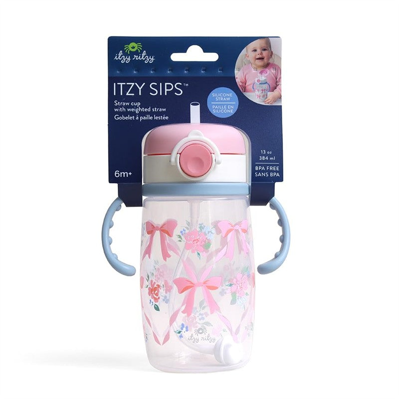 Itzy Ritzy Straw Sippy Cup - Ribbons & Roses Image 8