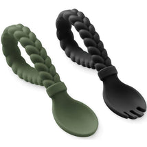 Itzy Ritzy - Camo & Midnight Sweetie Spoons & Fork Set Image 1