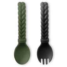 Itzy Ritzy - Camo & Midnight Sweetie Spoons & Fork Set Image 2