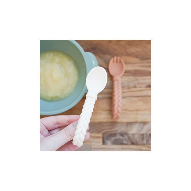 Itzy Ritzy - 2Pk Buttercream Toffee Sweetie Spoons & Fork Set Image 4