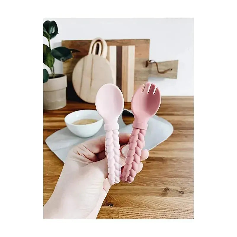 Itzy Ritzy Sweetir Spoons Sliicone Baby Utensild Set Pink Image 6