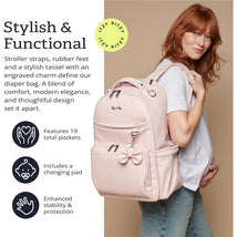 Itzy Ritzy Boss Plus™ Backpack Diaper Bag - Ribbons & Roses Image 2