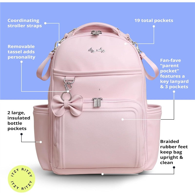 Itzy Ritzy Boss Plus™ Backpack Diaper Bag - Ribbons & Roses Image 4