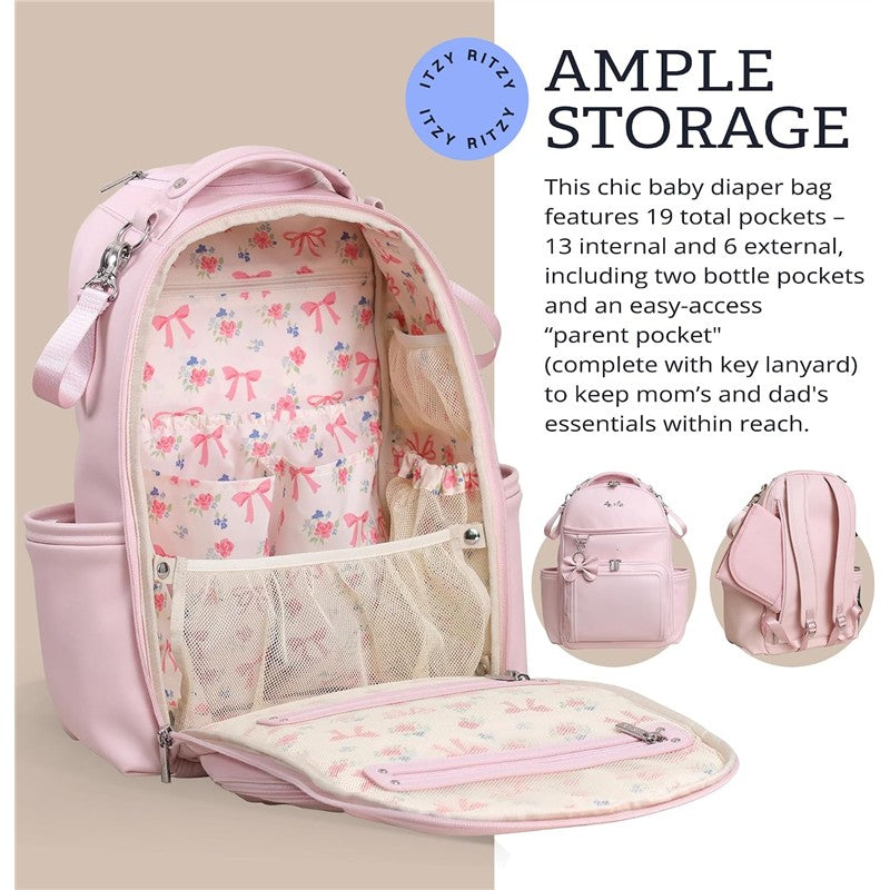 Itzy Ritzy Boss Plus™ Backpack Diaper Bag - Ribbons & Roses Image 6