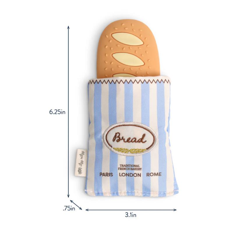 Itzy Ritzy Teensy Crinkle Silicone Sensory Teether - Baguette Image 5