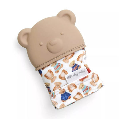 Itzy Ritzy Teething Mitt - Classic Bears Image 1