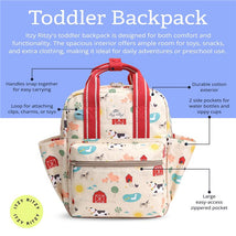 Itzy Ritzy - Toddler Backpack Daycare Bag, Farm Friends Image 2