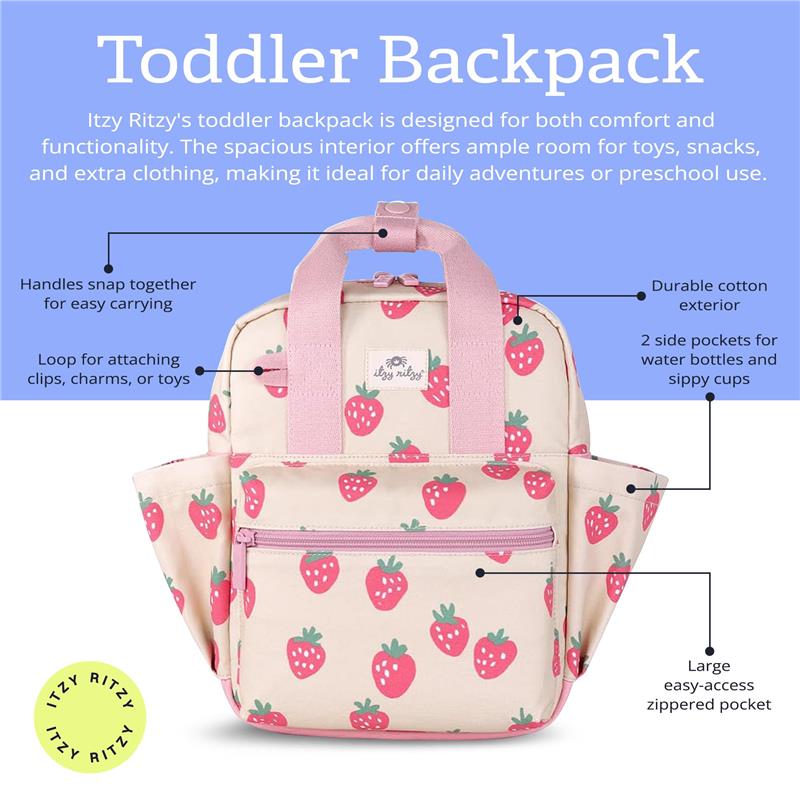 itzy ritzy.mini.vs bodomint backpack Itzy Ritzy Bitzy Toddler Backpack Strawberries & Cream