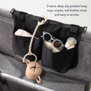 Itzy Ritzy Travel Organizer with 3 Pockets & 4 Toy Loops - Black Image 6