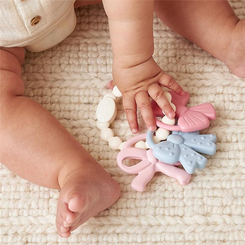 Itzy Ritzy Trio™ Multi-Textured Silicone Teether Bows Image 3