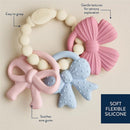 Itzy Ritzy Trio™ Multi-Textured Silicone Teether Bows Image 4