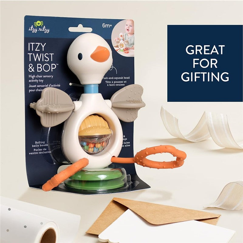 Itzy Ritzy Twist & Bop High Chair Sensory Activity Toy - Goose Image 6