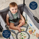 Itzy Ritzy Wagon to Floor 2-in-1 Play Mat - Town Scene & Taupe Checkerboard Image 2