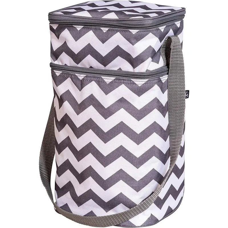 J.L. Childress - 6 Bottle Cooler, Grey Chevron Image 1