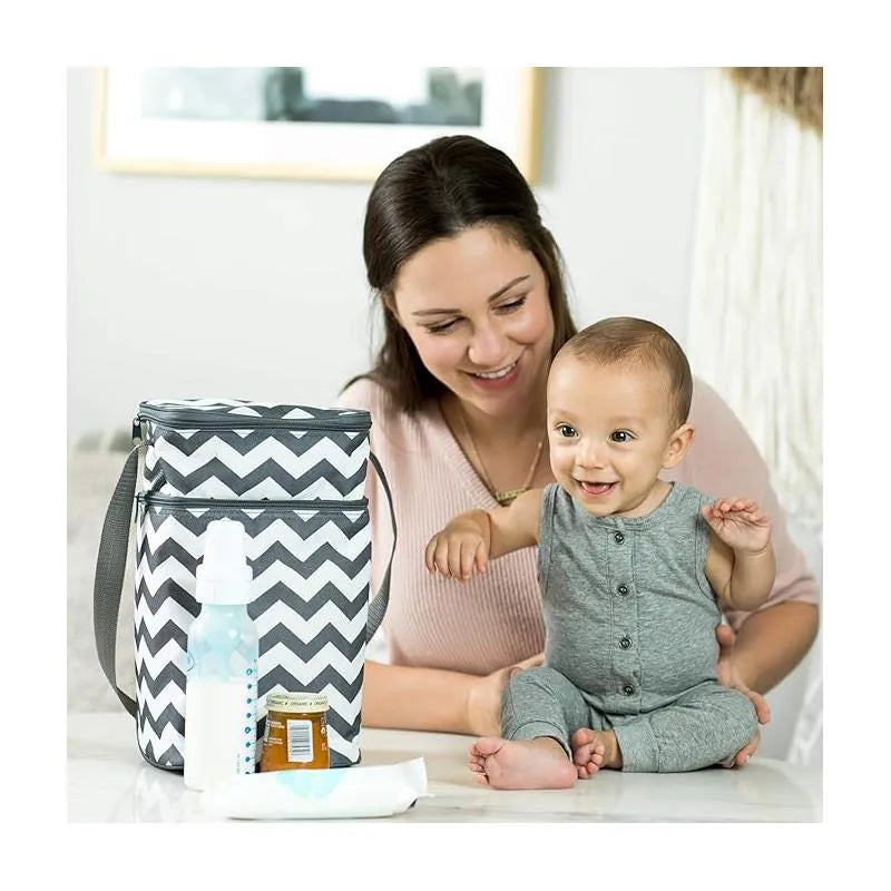 J.L. Childress - 6 Bottle Cooler, Grey Chevron Image 3