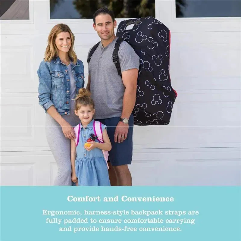 backpack style car seat travel bag J.L. Childress Disney Baby Ultimate Backpack Padded Car Seat Travel Bag, Black