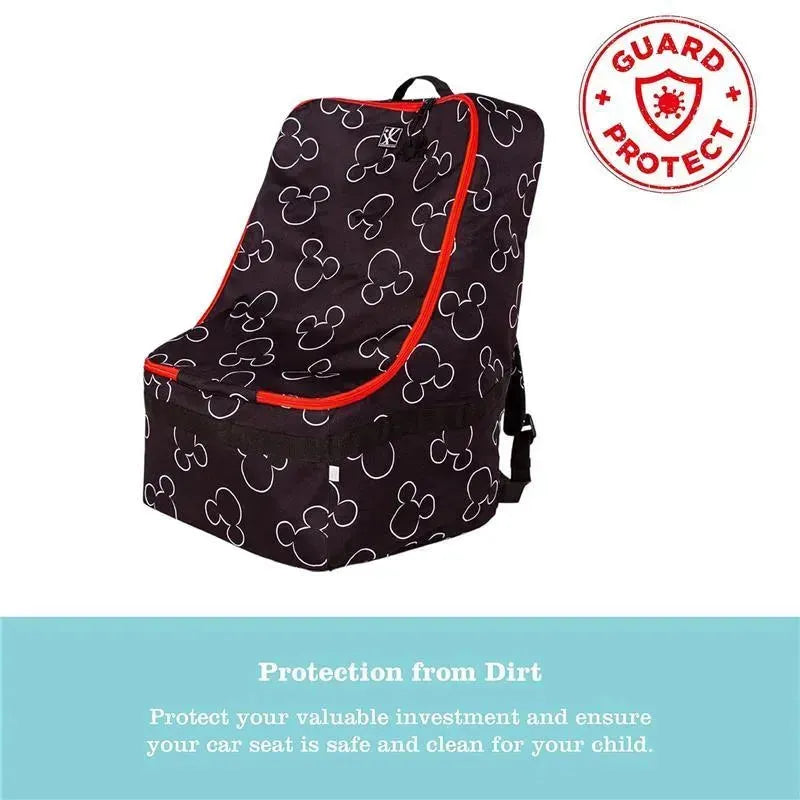 baby car seat travel backpack J.L. Childress Disney Baby Ultimate Backpack Padded Car Seat Travel Bag, Black
