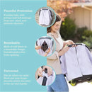 J.L. Childress - Reversible Infant Car Seat Canopy, Shade and Privacy Cover for Baby Girl, Lavender Minnie Mouse Image 5