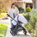 J.L. Childress - Reversible Infant Car Seat Canopy, Shade and Privacy Cover for Baby Girl, Lavender Minnie Mouse Image 6